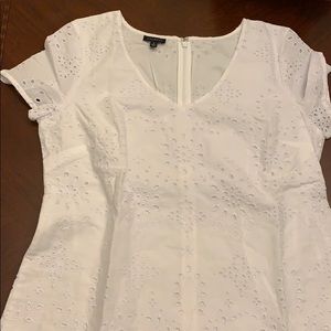 Talbots Flower Eyelet Shift Dress